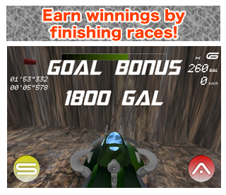 Earn winnings by finishing races!
