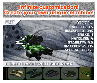 Infinite customization! Create your own unique machine!